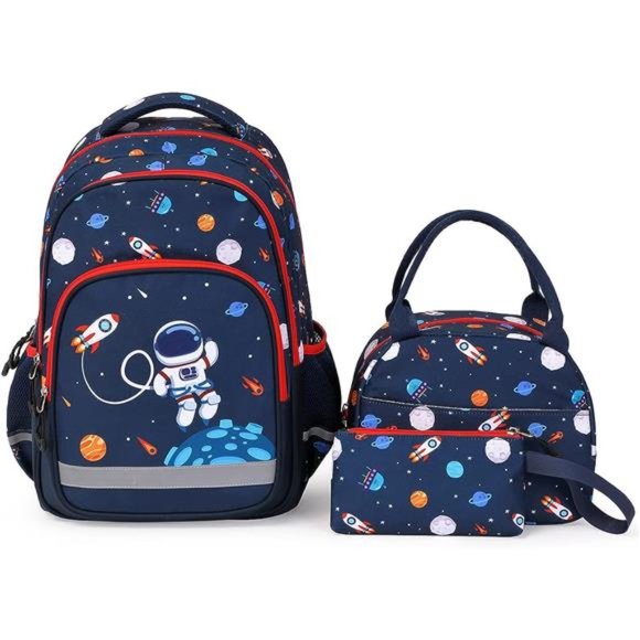 Boys and Girls School Backpack Kids Bookbag Set-with Lunch Bag & Pencil Case